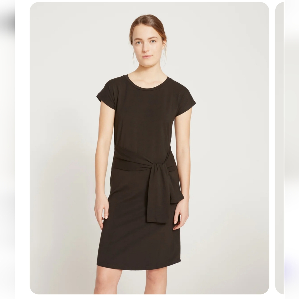 Black Jersey Tie Dress